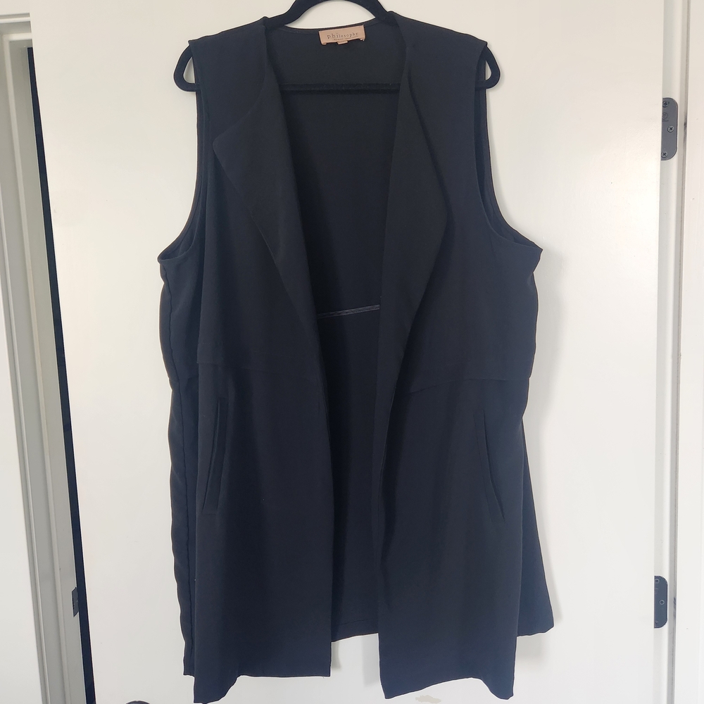 Philosophy Black Sleeveless Vest